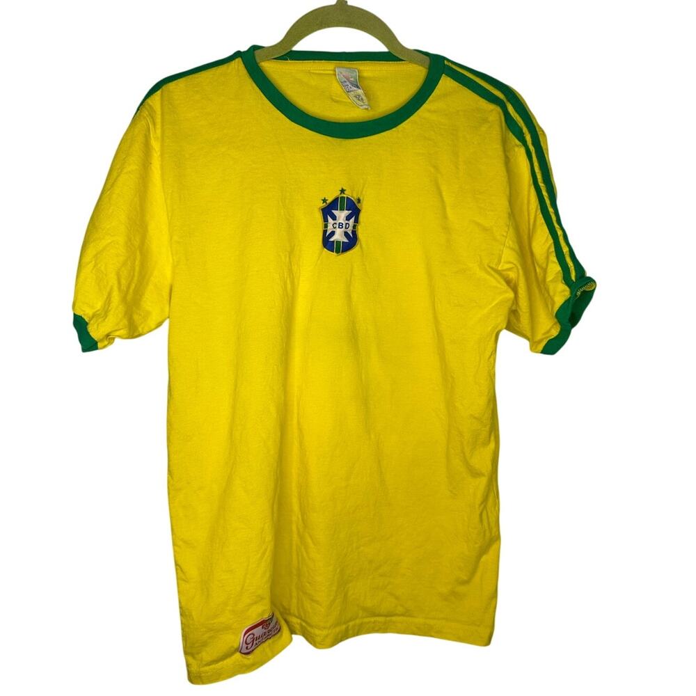 Brazil Brasil Cbd Soccer Football Jersey Size Large Retro Original Guarana